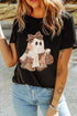 Ghost Applique Dimensional Textile Art Graphic Tee