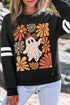 Ghost Floral And Leopard Print Pullover Sweatshirt