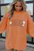 Ghost Graphic Corded Knit Oversized Pullover Sweatshirt
