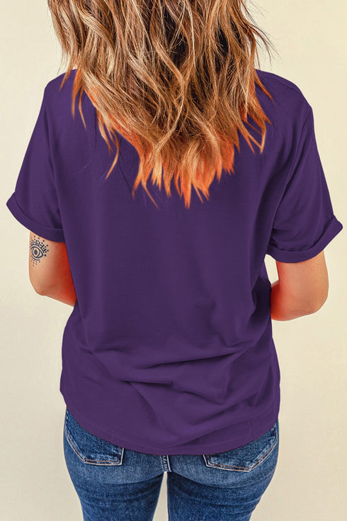 Ghost Round Neck Short Sleeve Graphic T Shirt