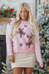 Gingerbread And Candy Cane Motif Pullover Sweater
