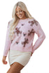 Gingerbread And Candy Cane Motif Pullover Sweater