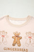 Gingerbread Bakery Graphic Print Long Sleeve Lounge Set