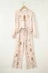 Gingerbread Bakery Graphic Print Long Sleeve Lounge Set
