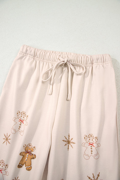 Gingerbread Bakery Graphic Pullover And Drawstring Pants Lounge Set