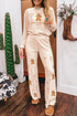Gingerbread Bakery Graphic Pullover And Drawstring Pants Lounge Set