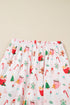 Gingerbread Candy Cane Piped Notch Collar Short Sleeve Pajama Set