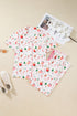 Gingerbread Candy Cane Piped Notch Collar Short Sleeve Pajama Set