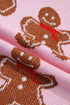 Gingerbread Pattern Round Neck Long Sleeve Shift Sweater