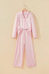 Gingham Lapel Shirt Long Sleeve Pajama Pant Set