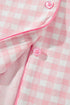 Gingham Lapel Shirt Long Sleeve Pajama Pant Set