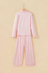 Gingham Lapel Shirt Long Sleeve Pajama Pant Set