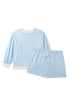 Gingham Loose Pullover Top Drawstring Shorts Lounge Set