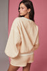 Gingham Loose Pullover Top Drawstring Shorts Lounge Set
