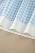 Gingham Loose Pullover Top Drawstring Shorts Lounge Set