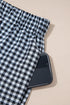 Gingham Print High Waisted Boxer Style Lounge Shorts
