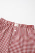 Gingham Print High Waisted Boxer Style Lounge Shorts