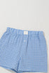 Gingham Print High Waisted Boxer Style Lounge Shorts