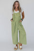 Gingham Wide Leg Loose Pocket Overall Jumpsuit