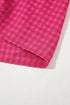 Ginham Check Bubble Sleeve Ruffled Maxi Dress