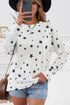 Give A Little Love Crew Neck Star Print Long Sleeve Top