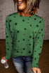 Give A Little Love Crew Neck Star Print Long Sleeve Top