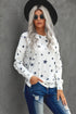 Give A Little Love Crew Neck Star Print Long Sleeve Top