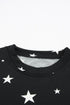 Give A Little Love Crew Neck Star Print Long Sleeve Top