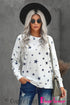 Give A Little Love Crew Neck Star Print Long Sleeve Top