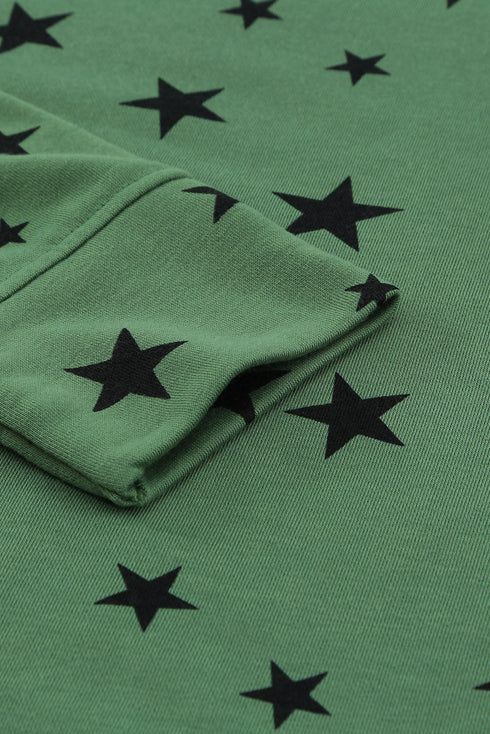 Give A Little Love Crew Neck Star Print Long Sleeve Top