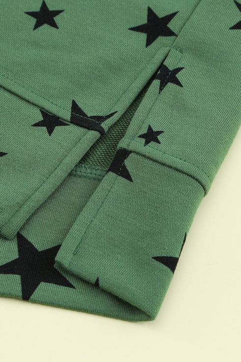 Give A Little Love Crew Neck Star Print Long Sleeve Top