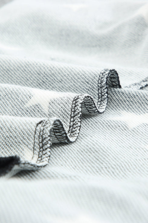 Give A Little Love Crew Neck Star Print Long Sleeve Top