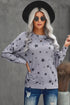 Give A Little Love Crew Neck Star Print Long Sleeve Top