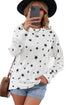Give A Little Love Crew Neck Star Print Long Sleeve Top