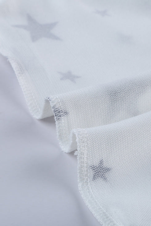 Give A Little Love Crew Neck Star Print Long Sleeve Top