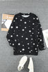 Give A Little Love Crew Neck Star Print Long Sleeve Top