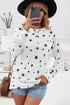 Give A Little Love Crew Neck Star Print Long Sleeve Top