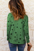 Give A Little Love Crew Neck Star Print Long Sleeve Top