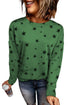 Give A Little Love Crew Neck Star Print Long Sleeve Top