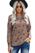 Give A Little Love Crew Neck Star Print Long Sleeve Top