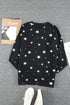 Give A Little Love Crew Neck Star Print Long Sleeve Top