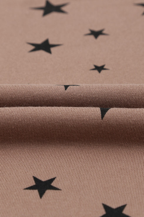 Give A Little Love Crew Neck Star Print Long Sleeve Top