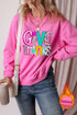 Give Thanks Graphic Crew Neck Pullover Sweatshirt