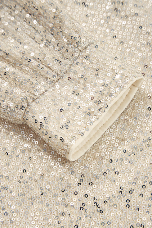 Glamorous All Over Sequin Hooded Long Sleeve Top