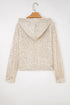 Glamorous All Over Sequin Hooded Long Sleeve Top