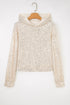Glamorous All Over Sequin Hooded Long Sleeve Top