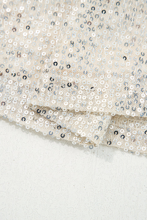 Glamorous All Over Sequin Hooded Long Sleeve Top