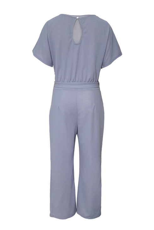 Glamorous Belted Wide Leg Silhouette Dressy Jumpsuit