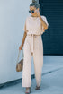 Glamorous Belted Wide Leg Silhouette Dressy Jumpsuit
