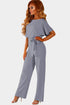 Glamorous Belted Wide Leg Silhouette Dressy Jumpsuit